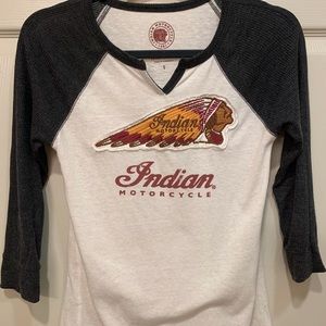 Lucky Brand Graphic 3/4 length sleeve shirt